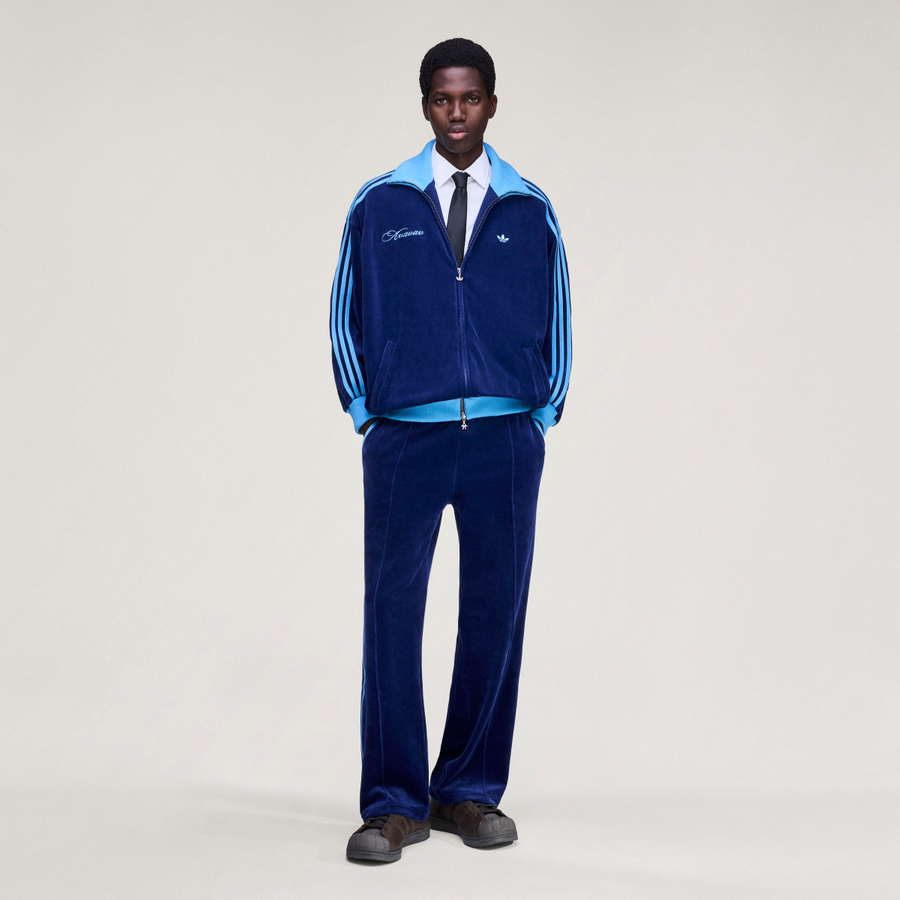 トップス adidas Originals by Avavav Sweater adidas Originals by Avavav velvet track jacket blue