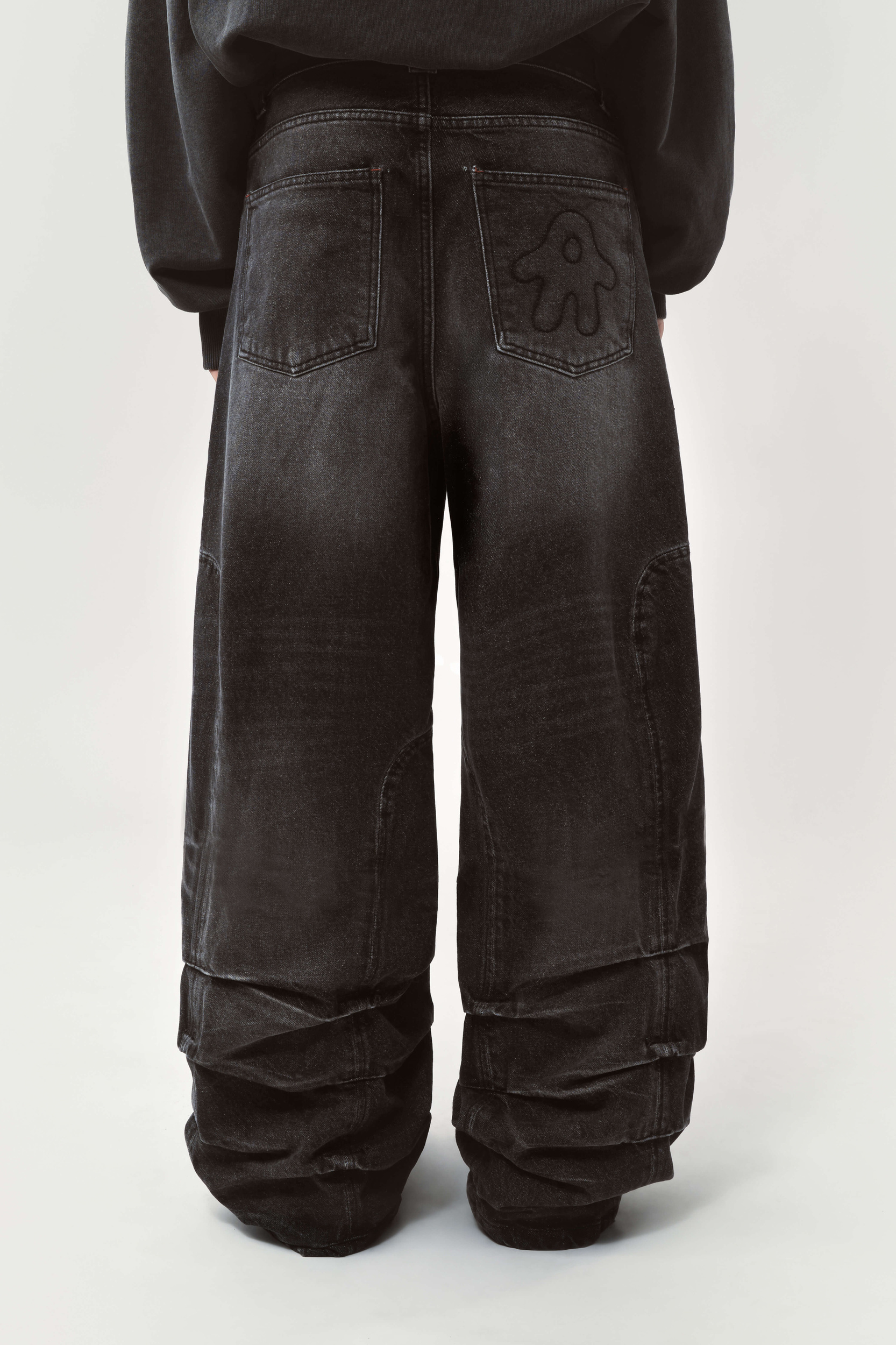 Smock detailed jeans