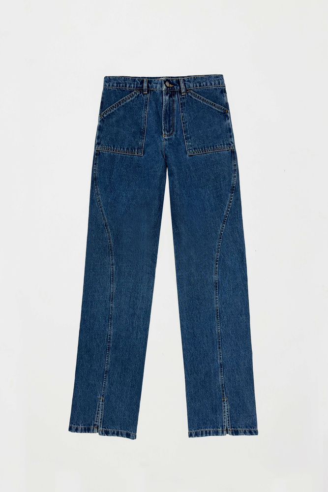 パンツ AVAVAV smock-detail wide-leg jeans AVAVAV smock-detail wide-leg jeans