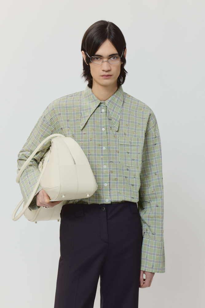 Hooded button-up shirt