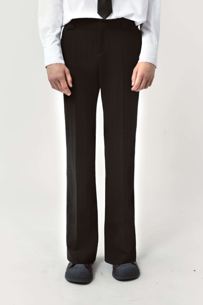 Pinstripe tailored trousers