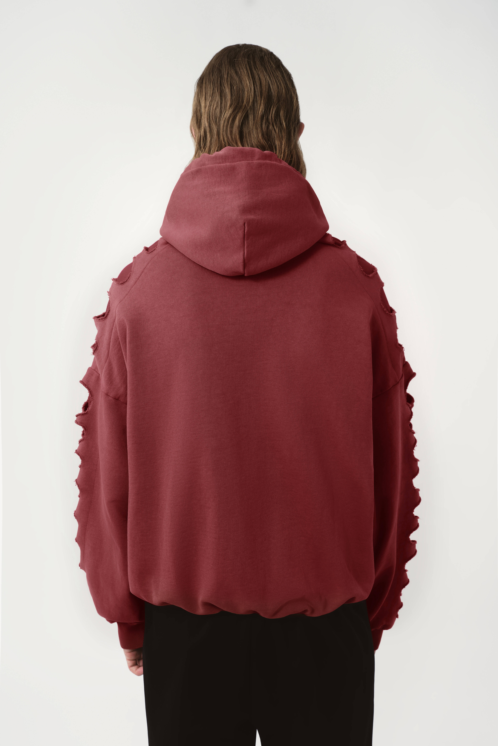 Shoulderless cutout hoodie | AVAVAV