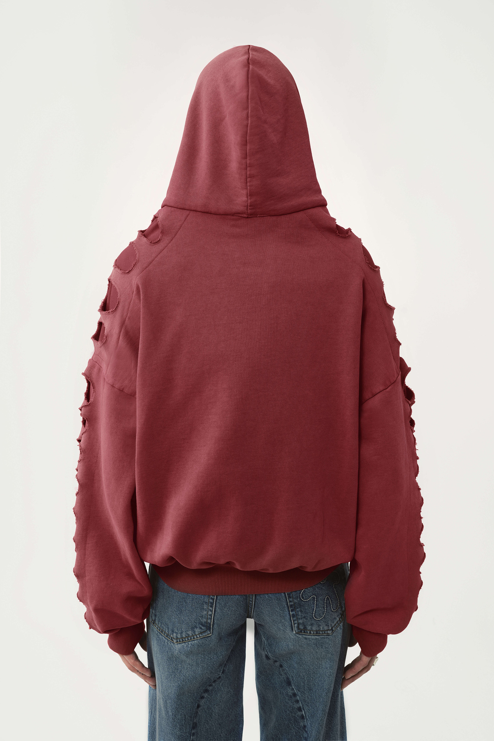 AVAVAV アヴァヴァヴ パーカー ブルー Shoulderless cutout hoodie
