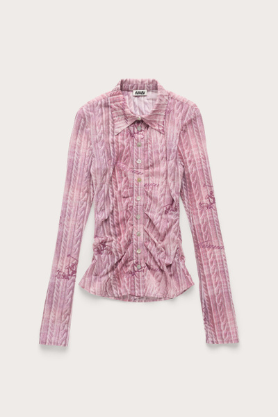 Avavav button-up shirt AOP pink